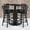 Black Top/Black Vinyl Seat, variant on Emma + Oliver 24" x 42" Mahogany Table Set-4 Ladder Back Stools,Black Seat