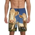 thumbnail image 2 of Picia Cows Cattles Pajama Shorts for Men, Men's Pajama Bottoms, Sleepwear,Short Pajama Pants-Large, 2 of 9