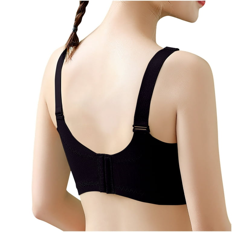 hoksml Built in Bra for Women,Women's Bra Underwear Removable Shoulder  Strap Daily Comfort Bra Underwear 