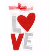 DDI 2285907 Wooden Valentine Love Hanging Decoration With Glitter Case of 24