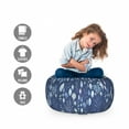 thumbnail image 2 of Blue Storage Toy Bag Chair, Watercolor Style Floral Elements Herbs and Leaves Pastel Botanical, Stuffed Animal Organizer Washable Bag, Large Size, Pale Mauve Pale Blue, by Ambesonne, 2 of 3