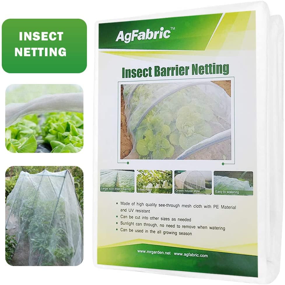 Alpurple 2 Packs Insect Bird Barrier Netting Mesh 5.0 X 9.8 Feet Garden Bug Netting Plant Cover for Protect Plant Fruits Flower