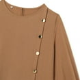 thumbnail image 5 of IBTOM CASTLE Abaya Dress for Women Muslim Long Sleeve Ramadan Islamic Shirt with Pants 2PCS Dubai Prayer Casual Clothes 3XL Khaki, 5 of 8