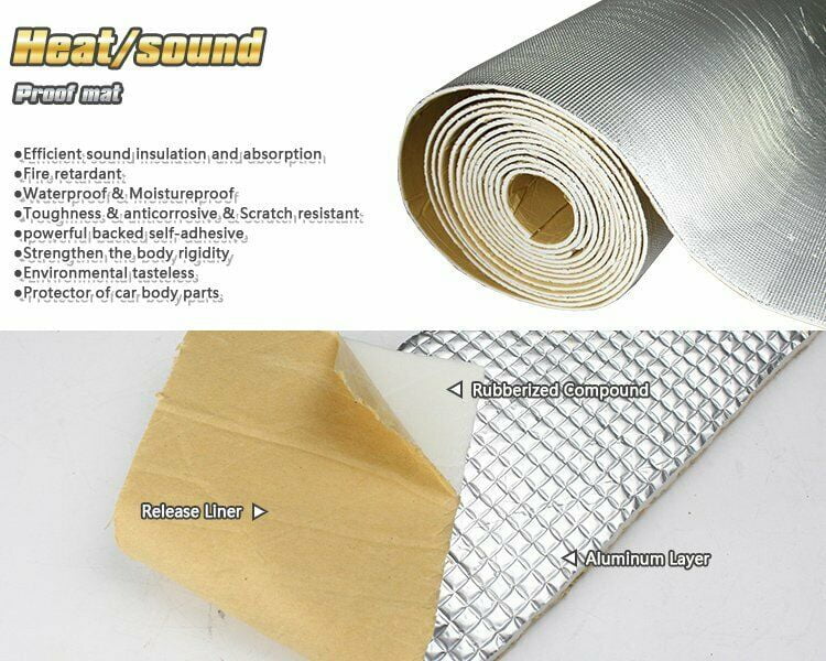 FOIL INSULATION FOAM STICKY BACK AIR CONDITIONING HYDROPHONICS SOUND PROOF VAN 