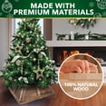 thumbnail image 2 of Stephan Roberts 31.5 in 4 Panel Wooden Christmas Tree Collar Trapezoid, Wood, 2 of 12