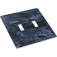 thumbnail image 3 of Nadoabtm Decorative Switch Plates Realistic Deep Blue Marble Pattern 2 Gang Double Toggle Wall Plate Outlet Light Switch Cover Electrical Faceplate for living Room Home Decor, 3 of 8