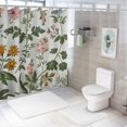 thumbnail image 7 of JEUXUS Vintage Garden Plants with Herbs Flowers Botanical Shower Curtain for Bathroom Decoration White, 7 of 7