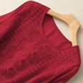 thumbnail image 7 of Aoiroe Women's Linen Shirts,Winter Clothes for Women Summer Spring Fashion Clothes Womens Holiday Outfits Summer Outfits Office Dress Shirt Tunic Tops Red L, 7 of 7