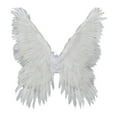 thumbnail image 2 of Runquan 3D Feathered Angel Wing Cosplay Photo Props Elastic Shoulder Straps for Dress up White 80x90cm, 2 of 8