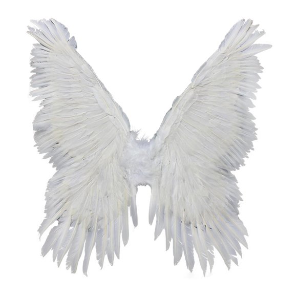 yingyy 3D Halloween Feather Angel Wing Costume Accessory Realistic Decorative White 80x90cm