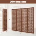 thumbnail image 3 of Gymax 4-Panel Room Divider w/ Double Action Metal Hinges Solid Wood Frame for Bedroom, 3 of 10