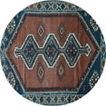 thumbnail image 1 of Ahgly Company Indoor Round Persian Light Blue Traditional Area Rugs, 4' Round, 1 of 4