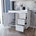 thumbnail image 3 of Ferretti Utility Sink with Three Drawers and Double Door Cabinet White, 3 of 8