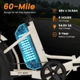 thumbnail image 5 of Lilypelle Peak 1100w Folding Electric Tricycle for Adults, 7 Speed 20" x 4.0 " Fat Tire 3 Wheel Aluminum Electric Bike W/ Differential & Suspension Fork, 48V 14.5Ah Battery, Up to 60Miles, 16Mph, 5 of 11