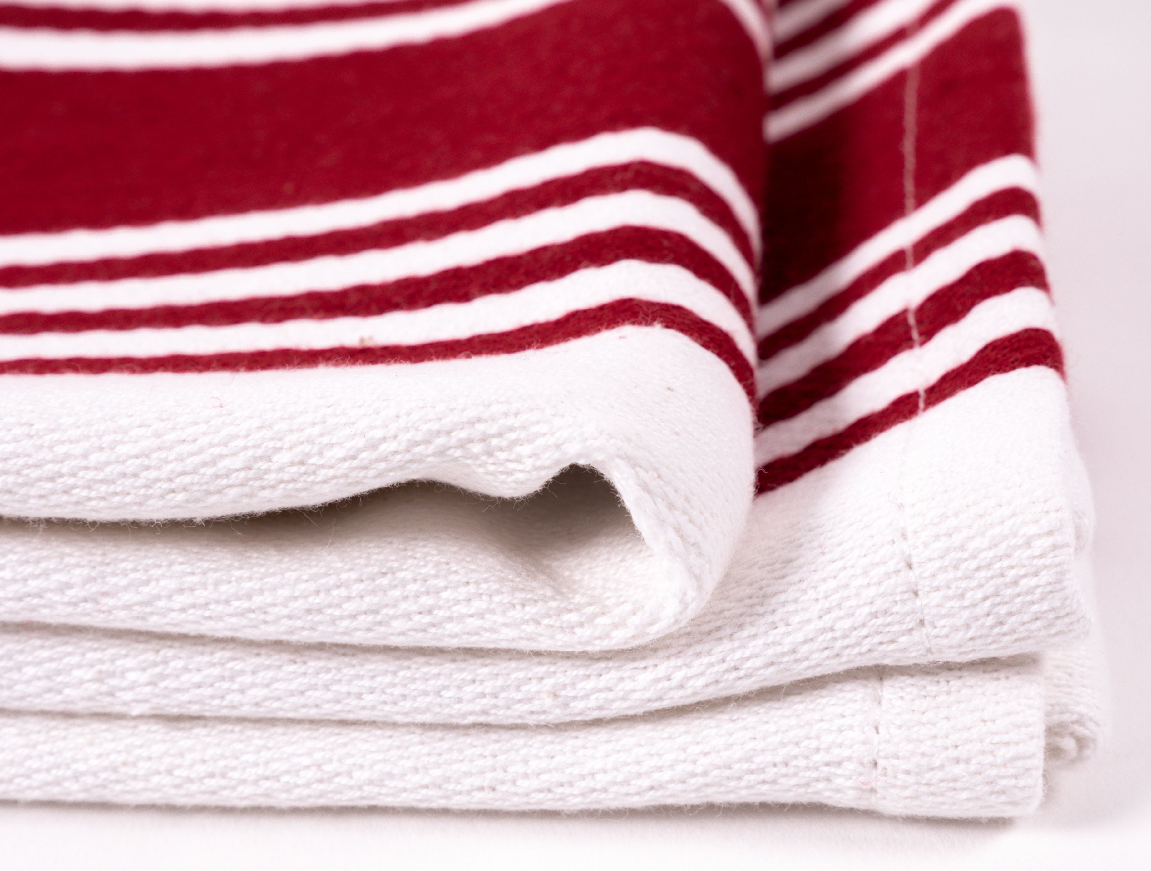 Kitchen Towels- Waffle Red & White Stripes – The Silver Strawberry