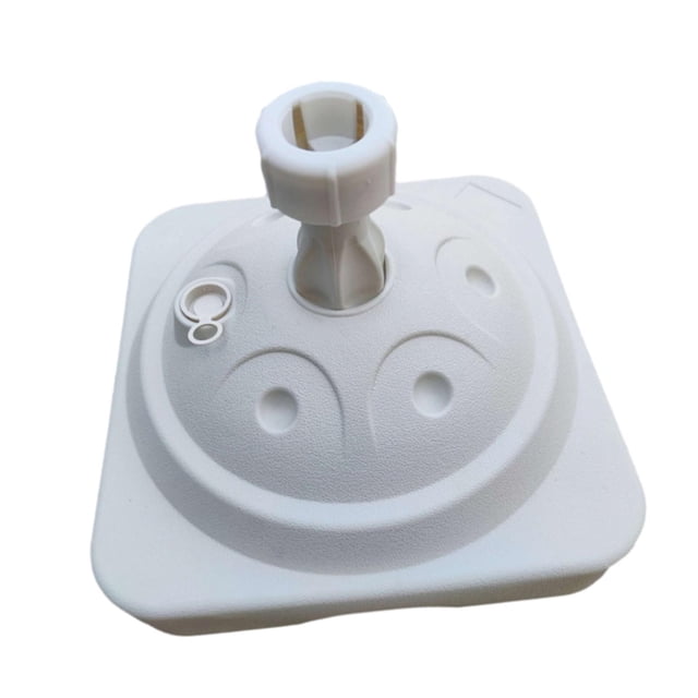 QualitChoice Base de Parasol d'Extérieur Robuste pour Jardin et Pelouse Alliant Force et Stabilité pour Cafés Extérieurs Blanc 34x15 cm