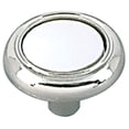 thumbnail image 6 of Amerock BP7624426W-XCP250 Residential Mushroom Kitchen Cabinet Knob 1 1/4" Diameter White / Polished Chrome - pack of 250, 6 of 6