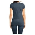 thumbnail image 2 of Yellow Rooster Women's Juniors Very Important V-Neck Cotton/Polyester Tee Heathered Navy 2XL, 2 of 6