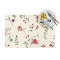 Floral Botanical Decorative Table mat can be wiped, dinner mat set