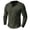 AB1398 Army Green, variant on Spring T-Shirts For Men Solid Color Long Sleeve Crew Neck Tops Soft Stylish Man Holiday Work Business Casual Wear Army Green Size L