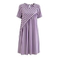 thumbnail image 7 of Snorda Summer Dress for Women Striped Dress Crew Neck Short Sleeve Patchwork Dresses Casual Loose Soft Breathable Dresses for Women All-Day Comfortable Wear, 7 of 7