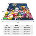 thumbnail image 4 of Lsque Mario Pattern Fuzzy Fleece Throw Blanket Extra Large,Super Soft,Fluffy and Warm Blankets for Couch,Bed,All Season Use (50"x40"), 4 of 7