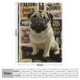 thumbnail image 4 of Orinice Pug Blanket, Pug Gifts, Pug Gifts for Pug Lovers, Pug Stuff, Dog Lover Gifts, Pug Blankets for Pug Lovers, Pug Decor,  Pug Throw Blanket Christmas Birthday 60x80in, 4 of 6
