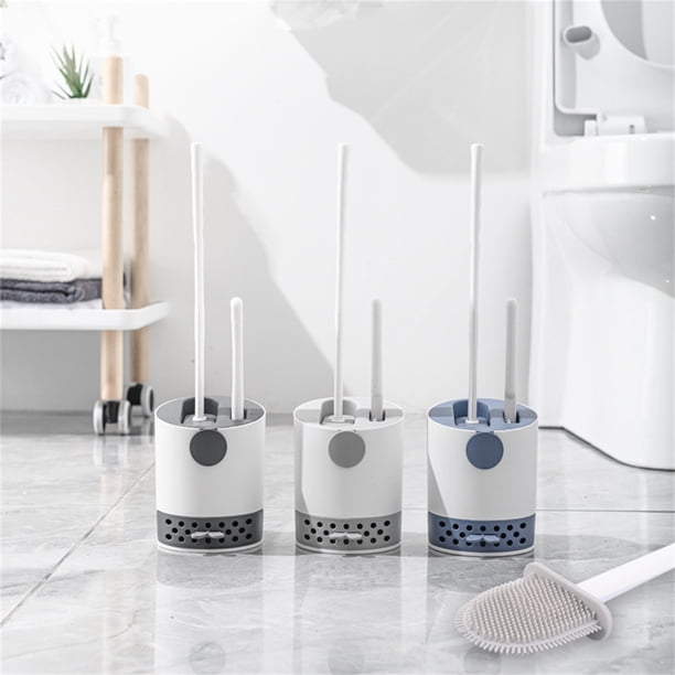 Gwong hogar 2 PCS Cepillo para el inodoro Manejo largo multifuncional Pincel de inodoro colgante de pared portátil con soporte para el hogar Gwong 21097403