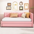 thumbnail image 2 of Pink Trundle Daybed | Classic Design, Sturdy Construction | Sleepover Essential, 2 of 2