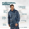 thumbnail image 3 of Portwest US440 Men's Lightweight Waterproof Classic Rain Jacket Black, 6X-Large, 3 of 5