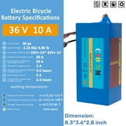 36V 10Ah Ebike Battery 36V Lithium Battery 750W Without Charger for Electric Bicycle Scooter