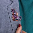 thumbnail image 4 of Hongchun 4 Pieces Acrylic Cat Brooch Pin Cute Different Animal Pattern Lapel Pin Badges Accessory Colorful, 4 of 7