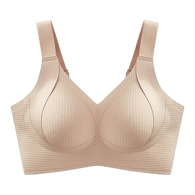 Underwear Women's Wide Straps Without Ring Gathered To Collect Side Breasts Large Size Tank Top Non Marking Bra