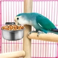 thumbnail image 4 of Travelwant Bird Feeding Dish Cups Parrot Food Bowl Clamp Holder Coop Cup, Bird Cage Water Bowl for Parakeet African Greys Conure Cockatiels Lovebird, 4 of 7