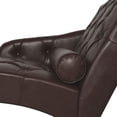 thumbnail image 6 of S-HOME Chaise Lounge Arm Chair in Classic PU Leather with Tufted Back and Pillow, for Living Room or Bedroom , Dark Brown, 6 of 12