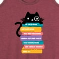 thumbnail image 3 of Instant Message - Cat Peeking Over Book Stack - Women's Racerback Tank Top, 3 of 6