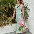 thumbnail image 3 of Flamingo Pattern Sleeveless Dress Female Clothing Dress Women Summer 2025 Dress, 3 of 7