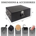 thumbnail image 4 of Large Bamboo Storage Box with Tray Combination Lock Decorative box for Home Great Father Day Gifts Locking Storage with Glass Jar Accessories, 4 of 7