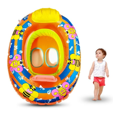 Inflatable Kids Baby Swimming Seat Floaters Beach Swim Pool Care Aid Trainer Float Ring Random