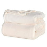 Berkshire VelvetLoft Polyester Blankets, Ivory King