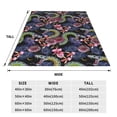 thumbnail image 3 of Pofeuu Snake And Flower Print Ultra-Soft Micro Fleece Blanket,for Bed Or Sofa,All Season Throw Blankets Flannel Blanket-60"x50", 3 of 7