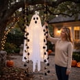 thumbnail image 5 of Halloween Decorations Outdoor - 6ft Hanging Swing Ghost Decor with a Maple Leaf Swing,String Light and Remote Control,Halloween Decor for Tree,Yard,Porch,Garden, 5 of 7