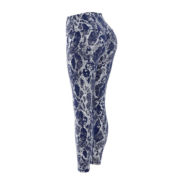 Gibobby Pantalones de mezclilla Mallas de mujer Leggings de cintura alta Fitnes Leggings de fitness para mujer Leggings de entrenamiento(Azul, L)