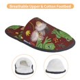 thumbnail image 3 of Fotbe Frogs and Mushrooms Pantuflas Peludas para Mujer con Estampado, Zapatillas de Peluche, Zapatos de Invierno para Casa, Uso Interior y Exterior-Large, 3 of 8
