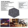thumbnail image 2 of 12PCS Hexagon Acoustic Panels High Density Sound Absorbing Panels Sound Proof Beveled Edge Wall Panels 14x12x7cm Dark Gray, 2 of 5