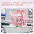 thumbnail image 6 of SANMADROLA Clear Backpack School Backpacks- Large Capacity Waterproof bookbag for School Work Travel,Pink, 6 of 7