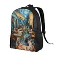 thumbnail image 2 of Balery Whimsical Cats Night Cafe Mochila - Mochila Estilosa y Duradera para Laptop de 15 Pulgadas con Tela Oxford Impermeable, 2 of 8