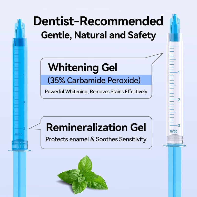 JTF 6-Pack Teeth Whitening Gel Refills Kit, 5 Whitening Gels