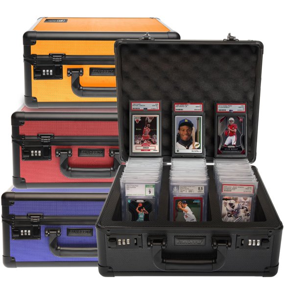 Panopply Étui de Rangement pour Cartes Graduées Psa à 3 Rangées 120+ Blindé, Étui pour Cartes Graduées, Étui Psa pour Cartes Graduées, Étui pour Cartes Psa, Étuis pour Cartes de Baseball pour le Rangement de Cartes de Sport (Noir)