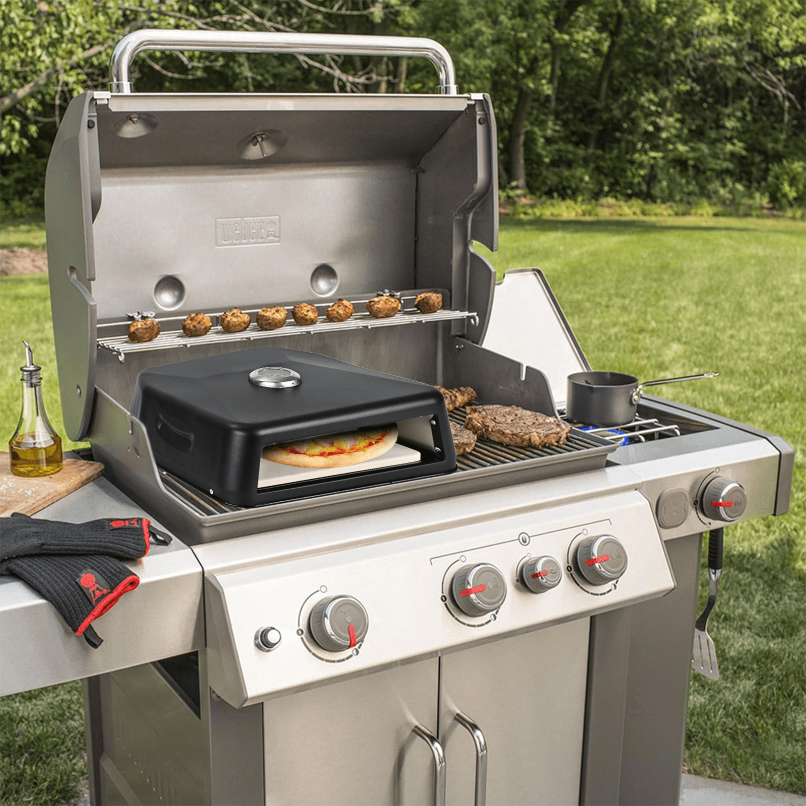 Zenvida grill top top pizza oven
